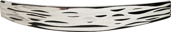 Handle, Strata, zinc, polished chrome, M4, center to center 128mm