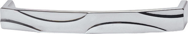Handle, breakers, zinc, polished chrome, M4, center to center 160mm