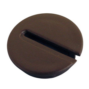 Plastic Cord Grommet Brown, fits in 1-1/8″ diameter hole, rim is 1/4″ deep. Bag of 1