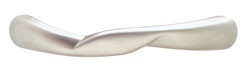 Handle, zinc, nickel matt, twist, M4, center to center 128mm