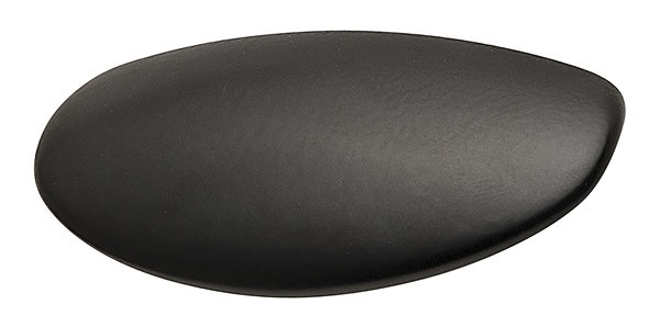 Handle, zinc, black matt, M4, center to center 64mm