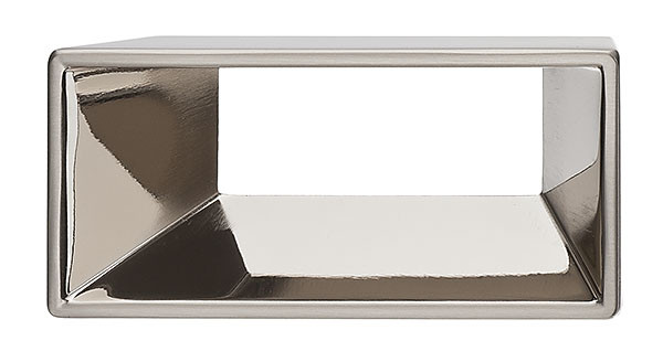 Handle, zinc, brushed nickel, M4, center to center 64mm
