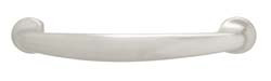 Handle, zinc, brushed nickel, M4, center to center 128mm