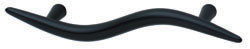 Handle, zinc, black matt, M4, 155 x 27mm, center to center 96mm