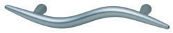 Handle, zinc, chrome matt, M4, 200 x 30mm, center to center 128mm