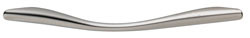 Handle, zinc, nickel matt, M4, 158 x 25mm, center to center 128mm