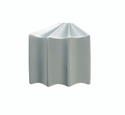 Knob, zinc, nickel matt, M4, 28 x 24mm