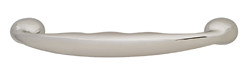 Handle, Bella Italiana, brass, chrome polished, M4, center to center 128mm