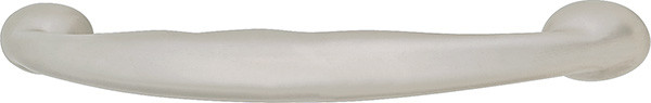 Handle, Bella Italiana, brass, nickel matt, M4, center to center 128mm