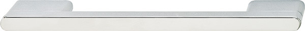 Handle, aluminum, chrome polished, M4, center to center 160mm