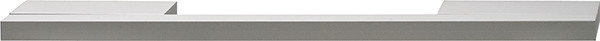 Handle, aluminum, silver anodized, M4, center to center 256mm