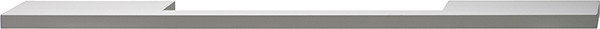 Handle, aluminum, silver anodized, M4, center to center 384mm
