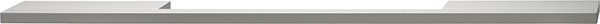 Handle, aluminum, silver anodized, M4, center to center 512mm