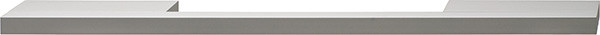 Handle, aluminum, silver anodized, M4, center to center 320mm