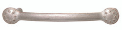 Handle, zinc, glazed copper, M4, center to center 128mm