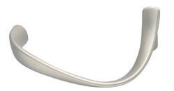 Handle, zinc, nickel matt, left hand, M4, center to center 96mm