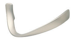 Handle, zinc, nickel matt, right hand, M4, center to center 96mm
