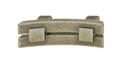 Handle, zinc, pewter, M4, center to center 32mm
