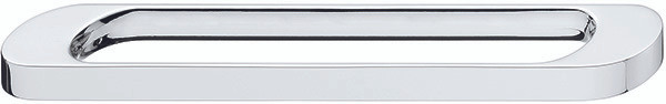 Handle, Nouveau, zinc, polished chrome, M4, center to center 160mm