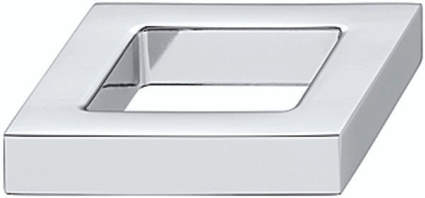 Handle, Nouveau, zinc, polished chrome, M4, center to center 32mm