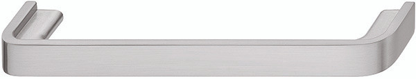 Handle, Nouveau, zinc, brushed nickel, M4, center to center 128mm