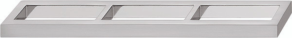 Handle, Nouveau, zinc, brushed nickel, M4, center to center 192mm