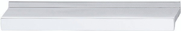 Handle, aluminum, polished chrome, M4, center to center 160mm
