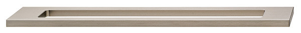 Handle, aluminum, stainless steel color, M4, center to center 290mm
