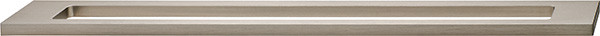 Handle, aluminum, silver anodized, M4, center to center 390mm