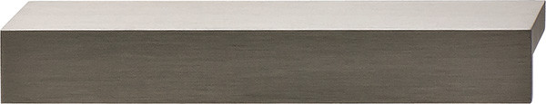 Handle, aluminum, stainless steel color, M4, center to center 128mm