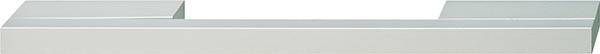 Handle, aluminum, silver anodized, M4, center to center 192mm