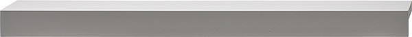 Handle, aluminum, silver anodized, M4, center to center 360mm