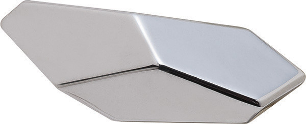 Geode Handle, zinc, chrome polished, M4, center to center 32mm