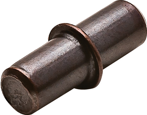 Shelf Support with Collar, steel, Bronzed, 5mm Duply