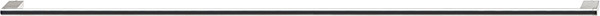 Handle, zinc, nickel matt / stainless steel, M4, center to center 672mm