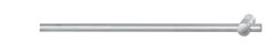 Handle, stainless steel, matt, M4, center to center 288mm