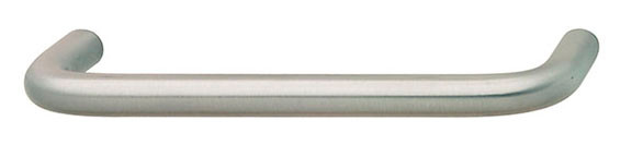 Handle, steel, satin chrome, 8-32, center to center 76mm