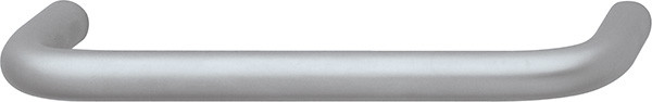 Handle, steel, matt chrome, 8-32, center to center 102mm