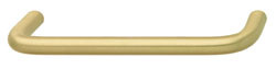 Handle, steel, satin brass, 8-32, center to center 76mm