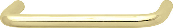 Handle, steel, brass polished, 8-32, center to center 96mm
