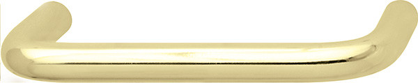 Handle, steel, brass polished, 8-32, center to center 102mm