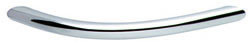 Handle, steel, chrome polished, M4, center to center 128mm