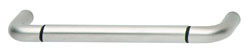 Handle, zinc / steel, nickel matt / black, M4, center to center 96mm