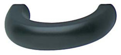 Handle, zinc, black, M4, center to center 32mm