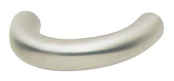 Handle, brass, nickel matt, M4, center to center 40mm