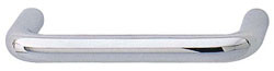 Handle, brass, chrome polished, 8-32, center to center 96mm