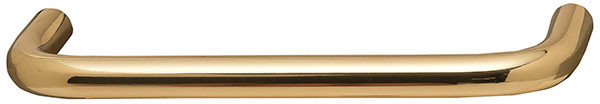 Handle, brass, polished, 8-32, center to center 96mm