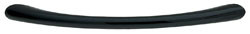 Handle, plastic, black, center to center 128mm, 165 x 30 x 12mm