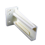 1 SET KV1284 Epoxy Slide Rear Mount Brackets, ABS Plastic 1-1/8" inside height #116 kv12843 116/KV1284-4/1.6z