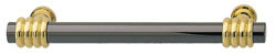 Handle, brass, black nickel polished, 8-32, center to center 96mm
